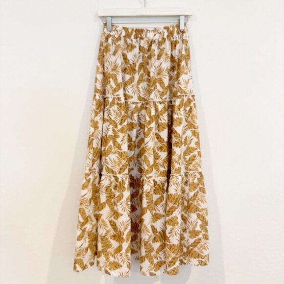 Eberjey Nolita 100% Cotton Voile Tiered High Rise Beach Midi Maxi Skirt Small - Picture 8 of 9